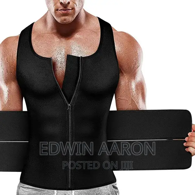 Men's Slimming Sweat Vest With Zipper