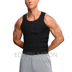 Men's Slimming Sweat Vest With Zipper