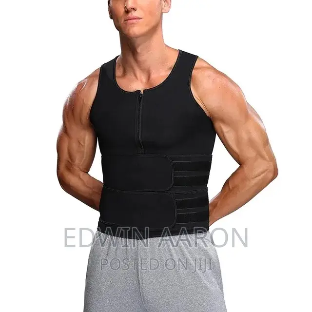 Men's Slimming Sweat Vest With Zipper
