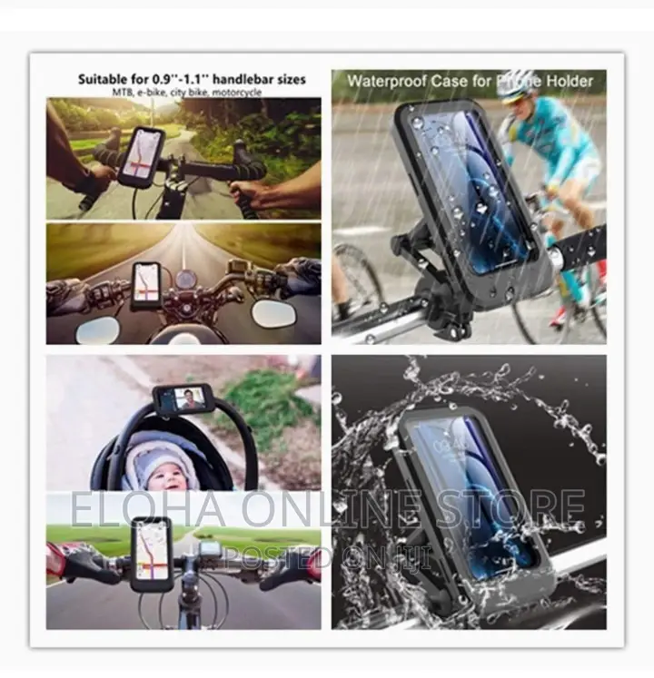 Bike Phone Mount Waterproof Cellphone Holder