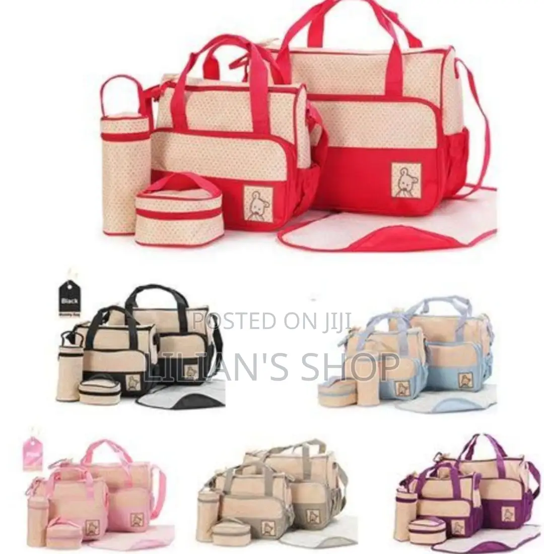 5 in 1 Mom and Baby Diaper Bag Set