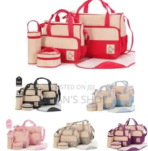 5 in 1 Mom and Baby Diaper Bag Set