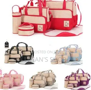 5 in 1 Mom and Baby Diaper Bag Set