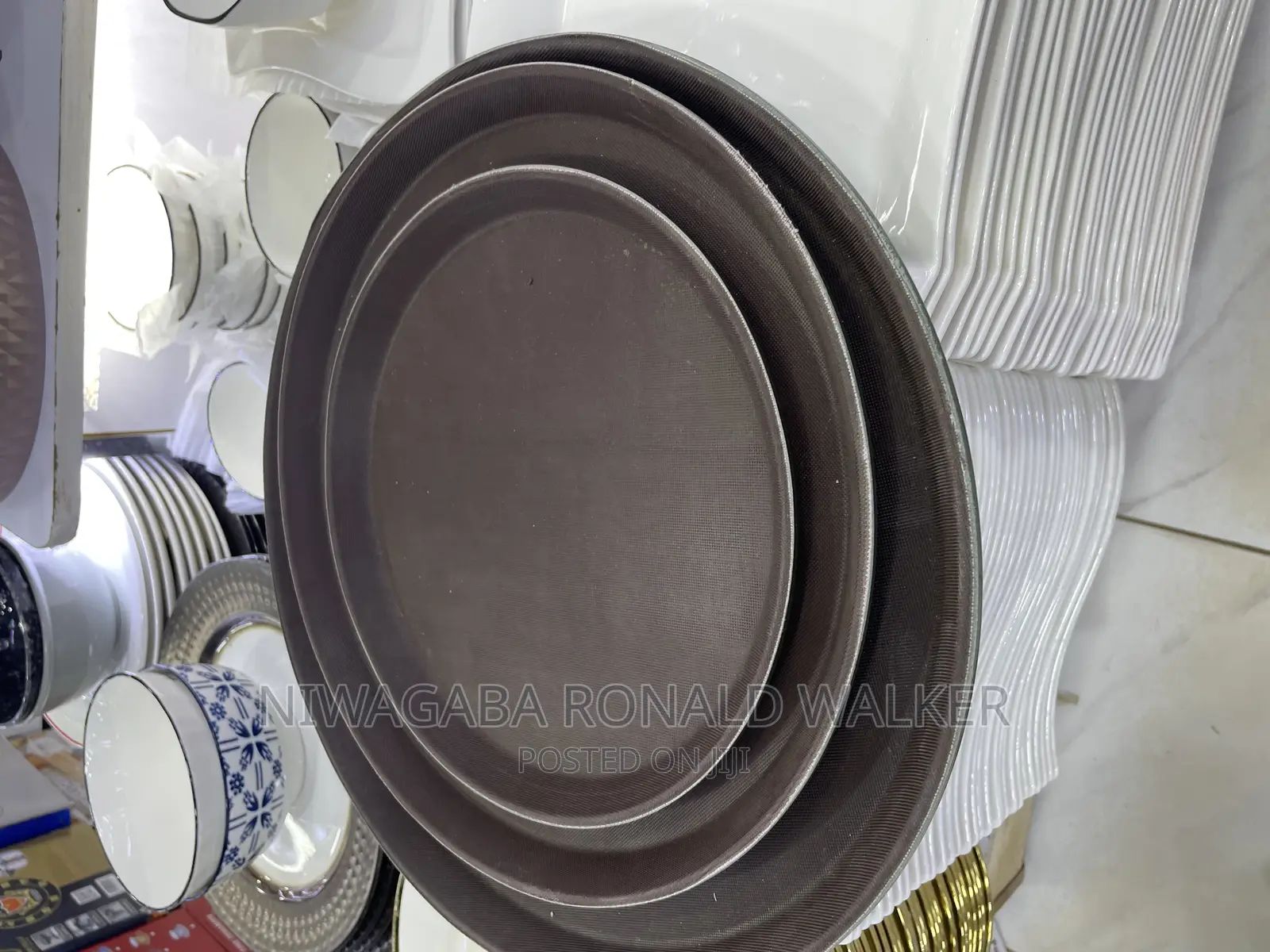 3pc Set of Classic Rubber Tray