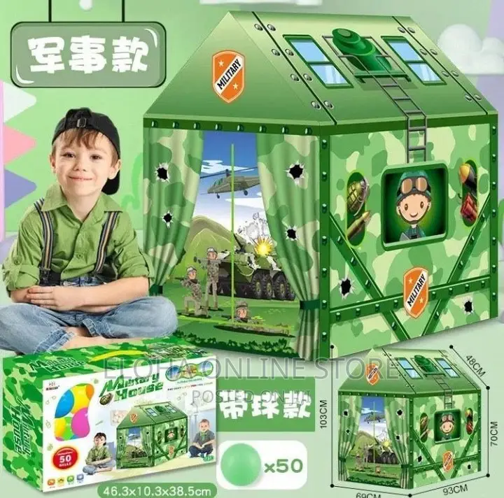 Kids Military Play Tent