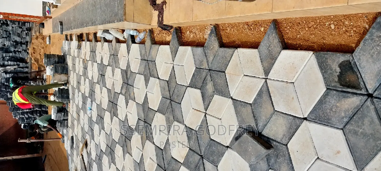 Artisic Paving With Rhobus Coloured Pavers
