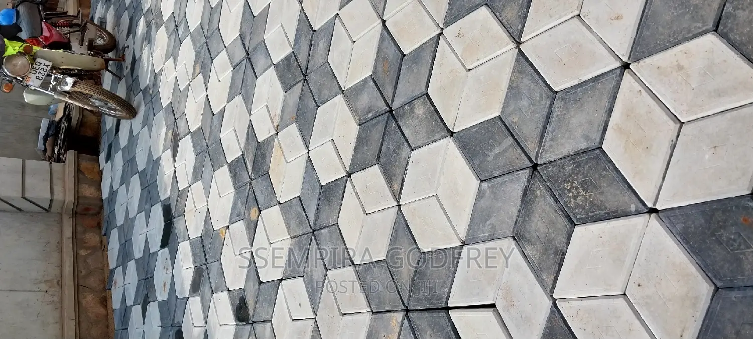 Artisic Paving With Rhobus Coloured Pavers