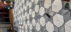 Artisic Paving With Rhobus Coloured Pavers