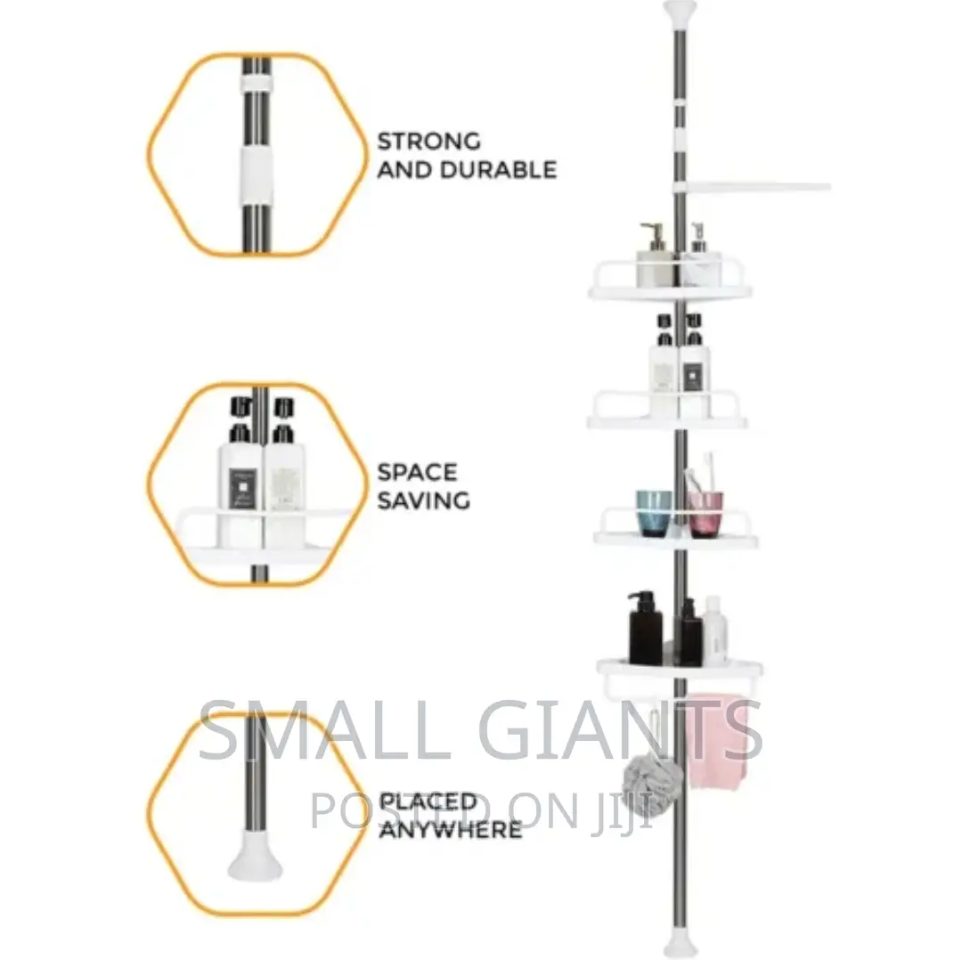 Stainless Steel Shower Caddy With 4 Adjustable Shelves