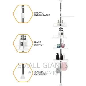 Stainless Steel Shower Caddy With 4 Adjustable Shelves