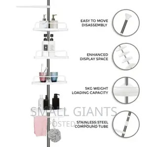 Stainless Steel Shower Caddy With 4 Adjustable Shelves