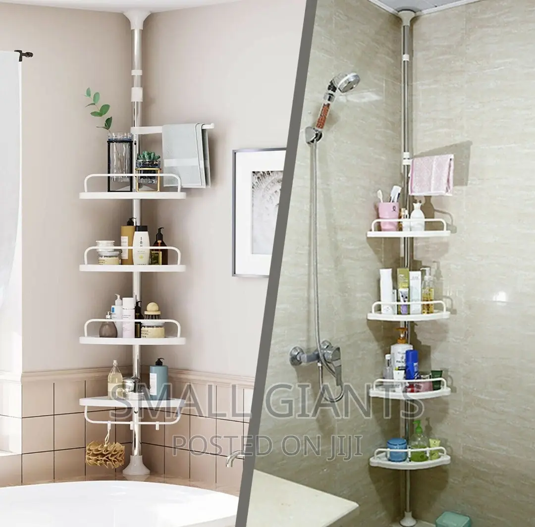 Stainless Steel Shower Caddy With 4 Adjustable Shelves