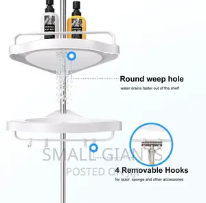 Stainless Steel Shower Caddy With 4 Adjustable Shelves