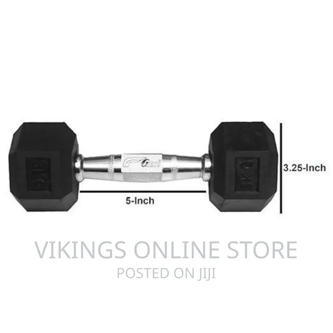 7.5kg Black Hex Dumbells