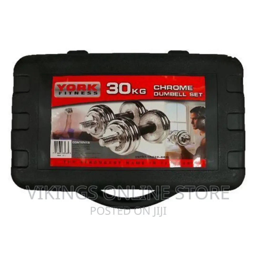 30kg Chrome Anti Rust Dumbbells Set -Silver