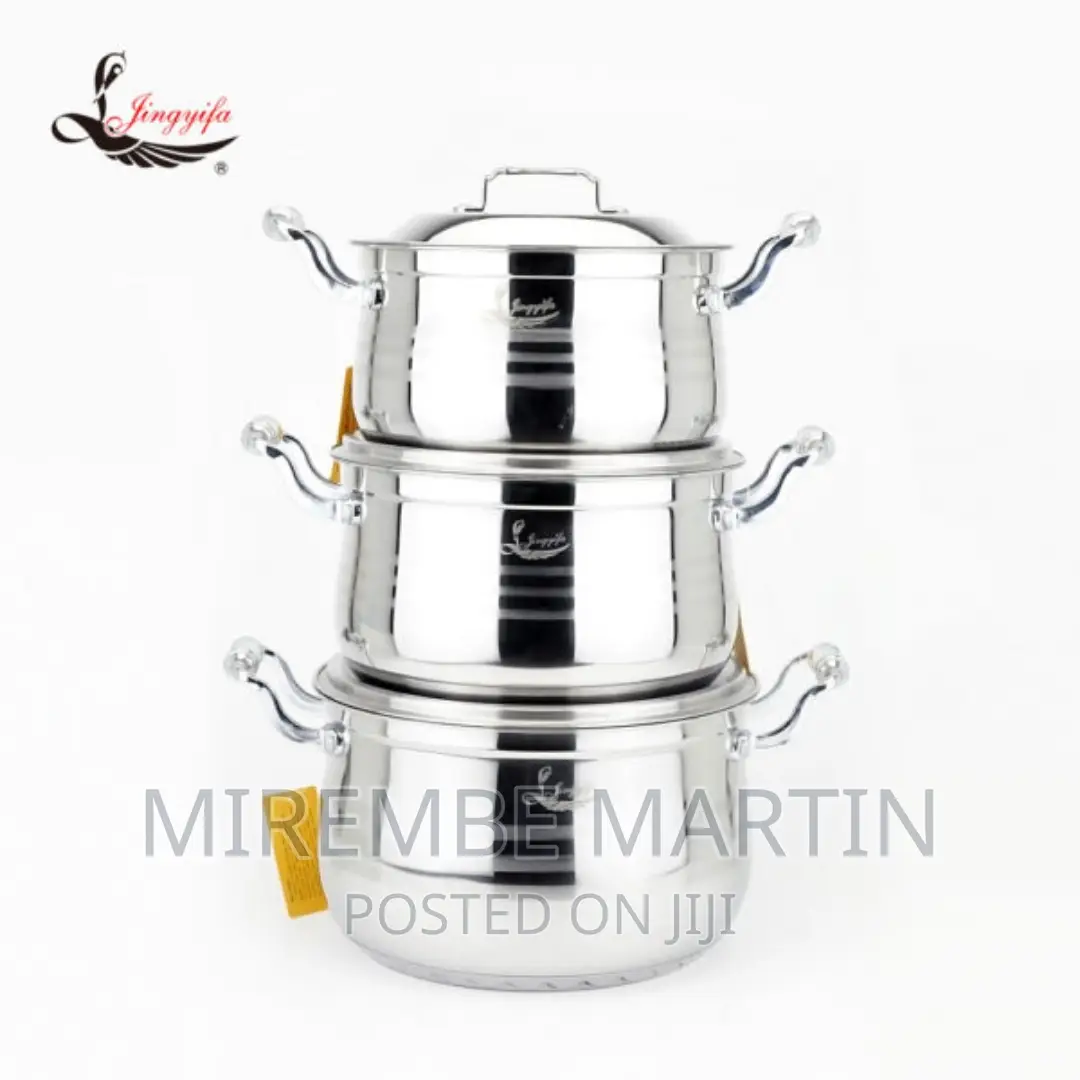 Stainless Steel 3 Piece Cookware Set