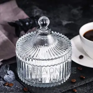 Glass Sugar Spices Cookies Bowl for Storage-Transparent