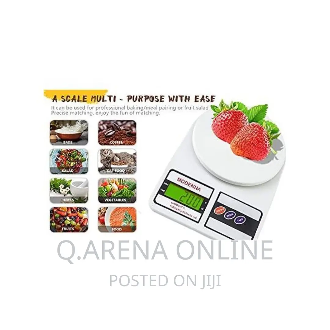 Sf400 Digital Kitchen Weighing Scale With Light - White