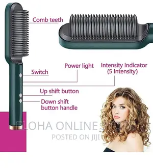 Hair Straightener Comb Brush