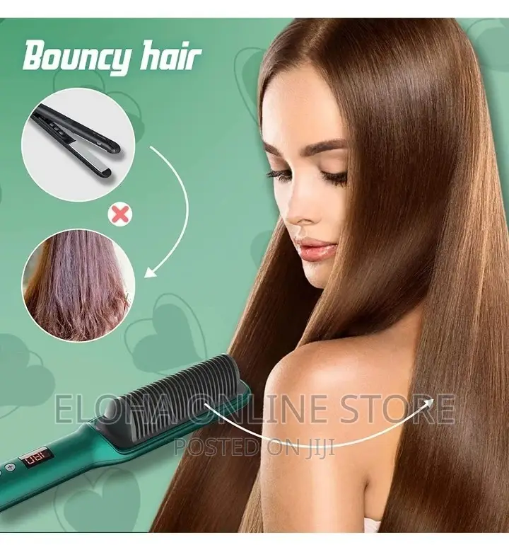 Hair Straightener Comb Brush