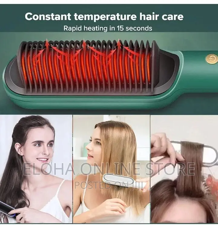 Hair Straightener Comb Brush