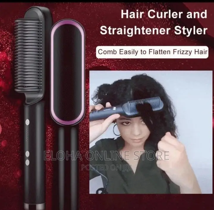 2 in 1 Hair Straightener Comb Brush
