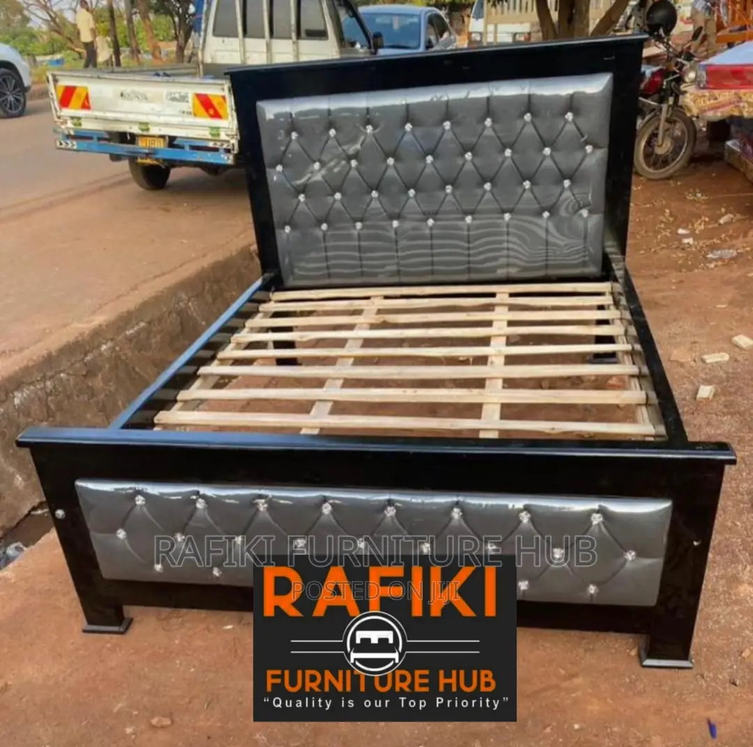 Leather Bed / 5by6 Bed / Wooden Bed / Best / Furniture