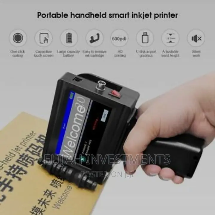 Portable Serial Number Barcode Handheld Inkjet Printer