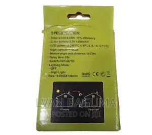 Solar Powered Led Wall Light - Night Sensor