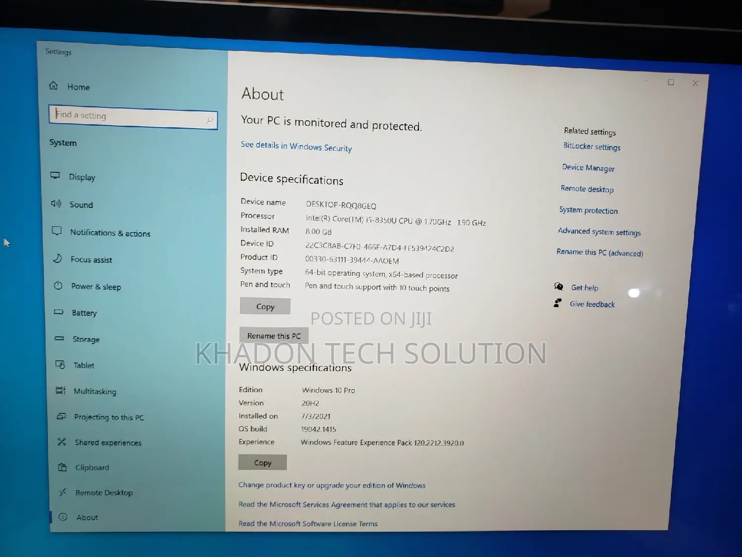 Laptop Microsoft Surface Laptop 2 8GB Intel Core I5 SSD 256GB