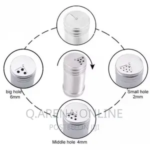 2 Pieces Stainless Steel Salt Pepper Spices Shakers