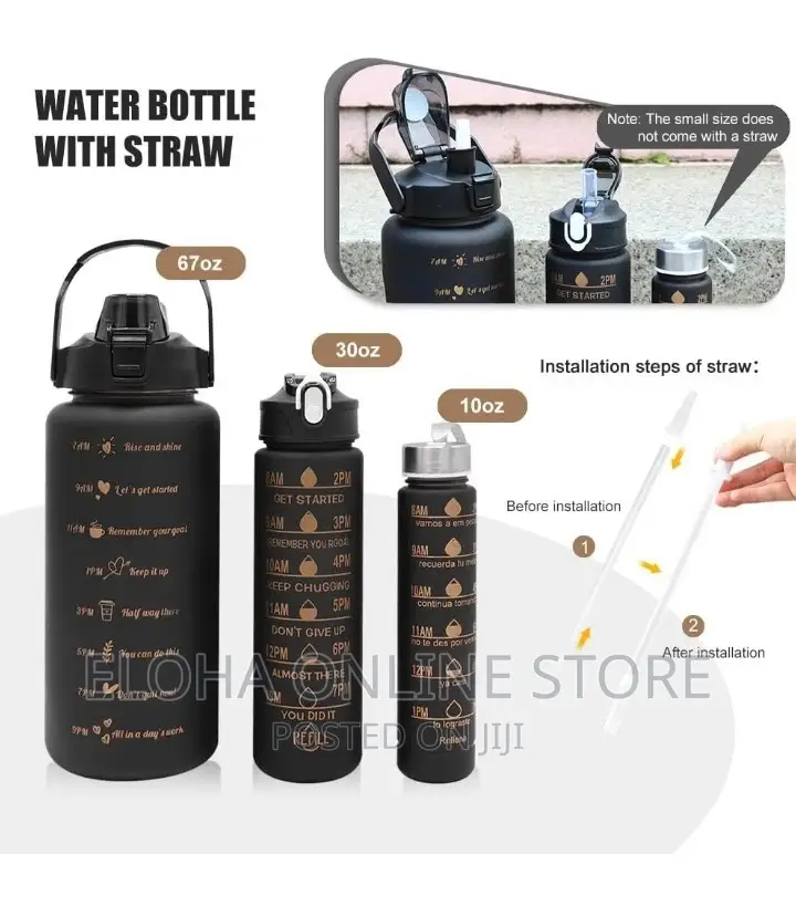Set of 3 Drinking Water Bottles