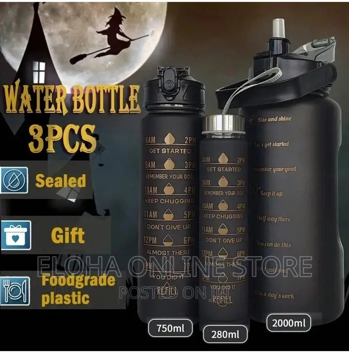 Set of 3 Drinking Water Bottles
