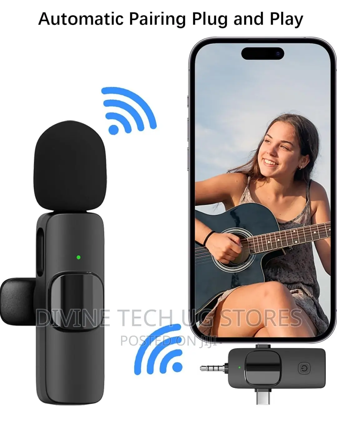 3 in 1 Wireless Lavalier Microphone -Noise Reduction Mic