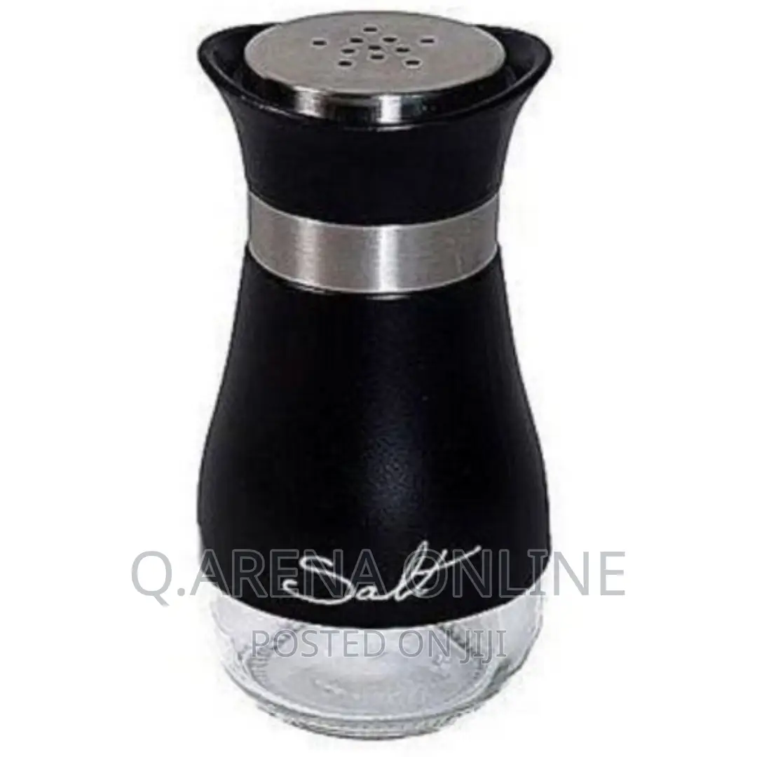 Stainless Steel Salt Pepper Spices Shaker - Black