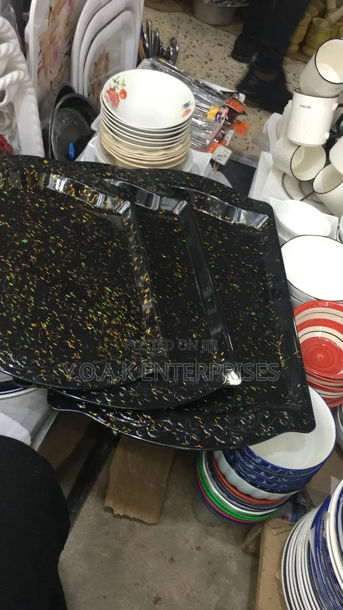 Black Tray Set