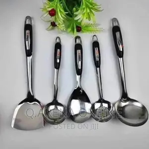 5pc Stainless Steel Cooking/Serving Ladles- Silver