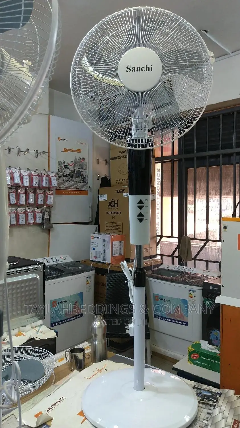 Saachi Stand Fan With Remote Control, 3 Speed, 3 Wind Modes