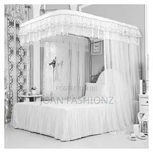Two Stand 6*6 Rail Mosquito Net-White