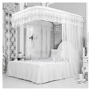 Two Stand 6*6 Rail Mosquito Net-White