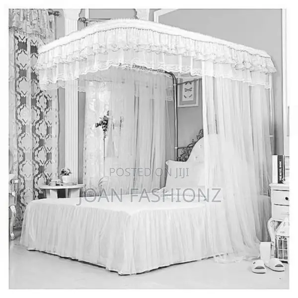 Two Stand 6*6 Rail Mosquito Net-White