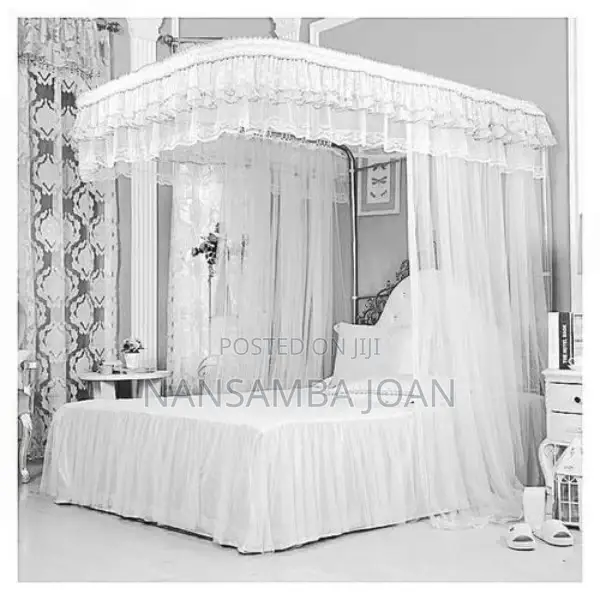 Two Stand 6*6 Rail Mosquito Net-White