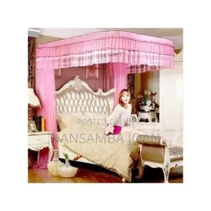 Two Stand 6*6 Rail Mosquito Net-White