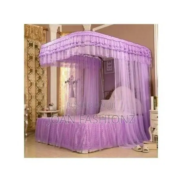 Two Stand 6*6 Rail Mosquito Net-White