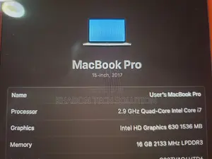 Laptop Apple MacBook Pro 2017 16GB Intel Core I7 SSD 500GB