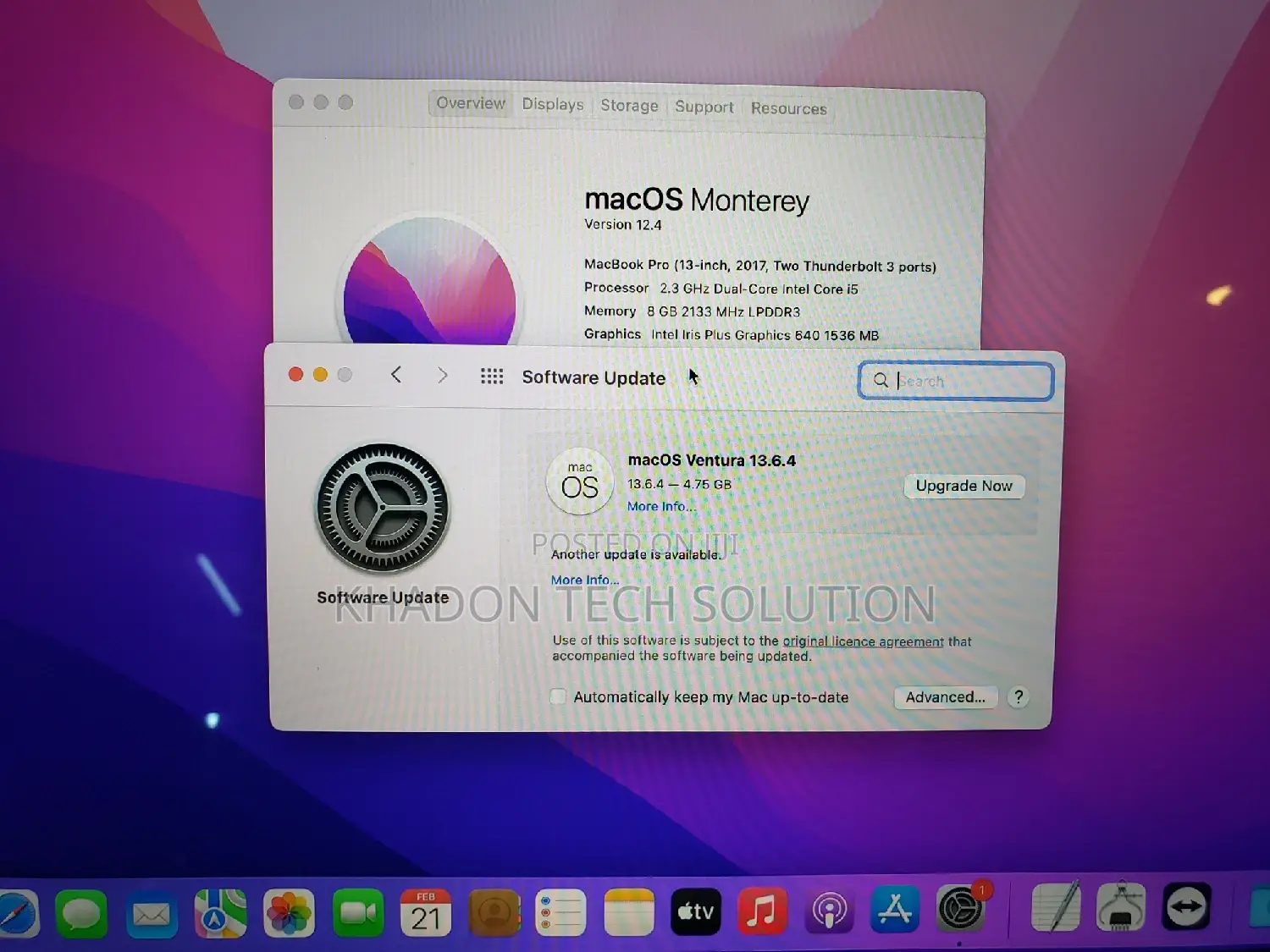 Laptop Apple MacBook Pro 2017 8GB Intel Core I5 SSD 256GB