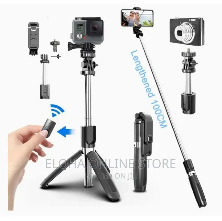 Bluetooth Selfie Stick and Tripod Stand With Wireless Remote