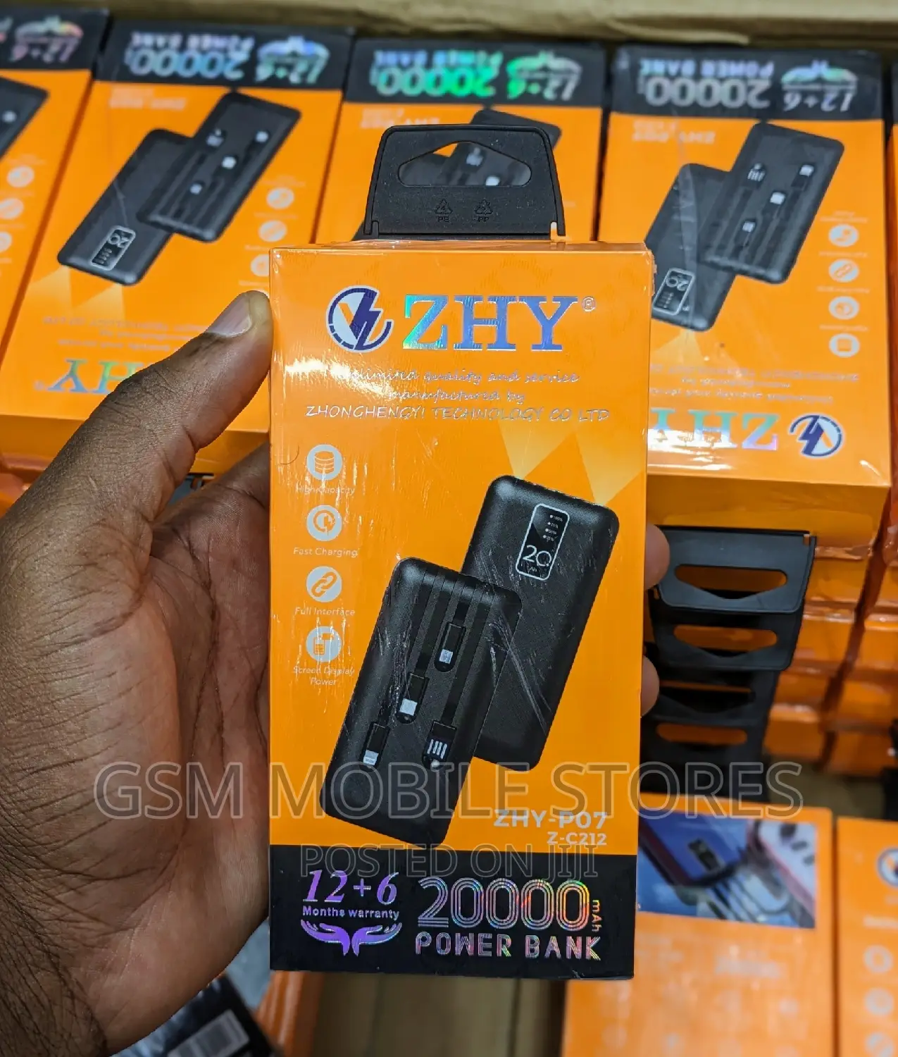 ZHY 20000mah High Capacity Fast Charging Powerbank Wholesale