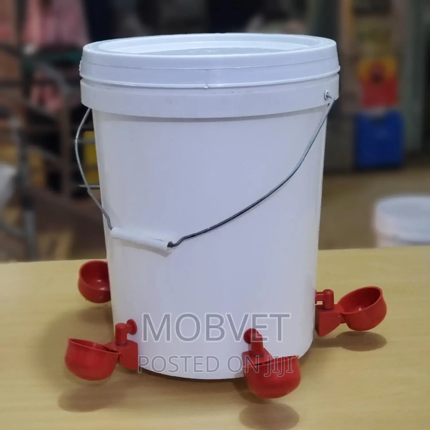 Red Cup Chicken Drinker Buckets