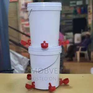 Red Cup Chicken Drinker Buckets 1